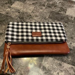New Buffalo print clutch purse